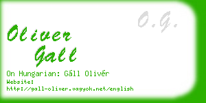 oliver gall business card